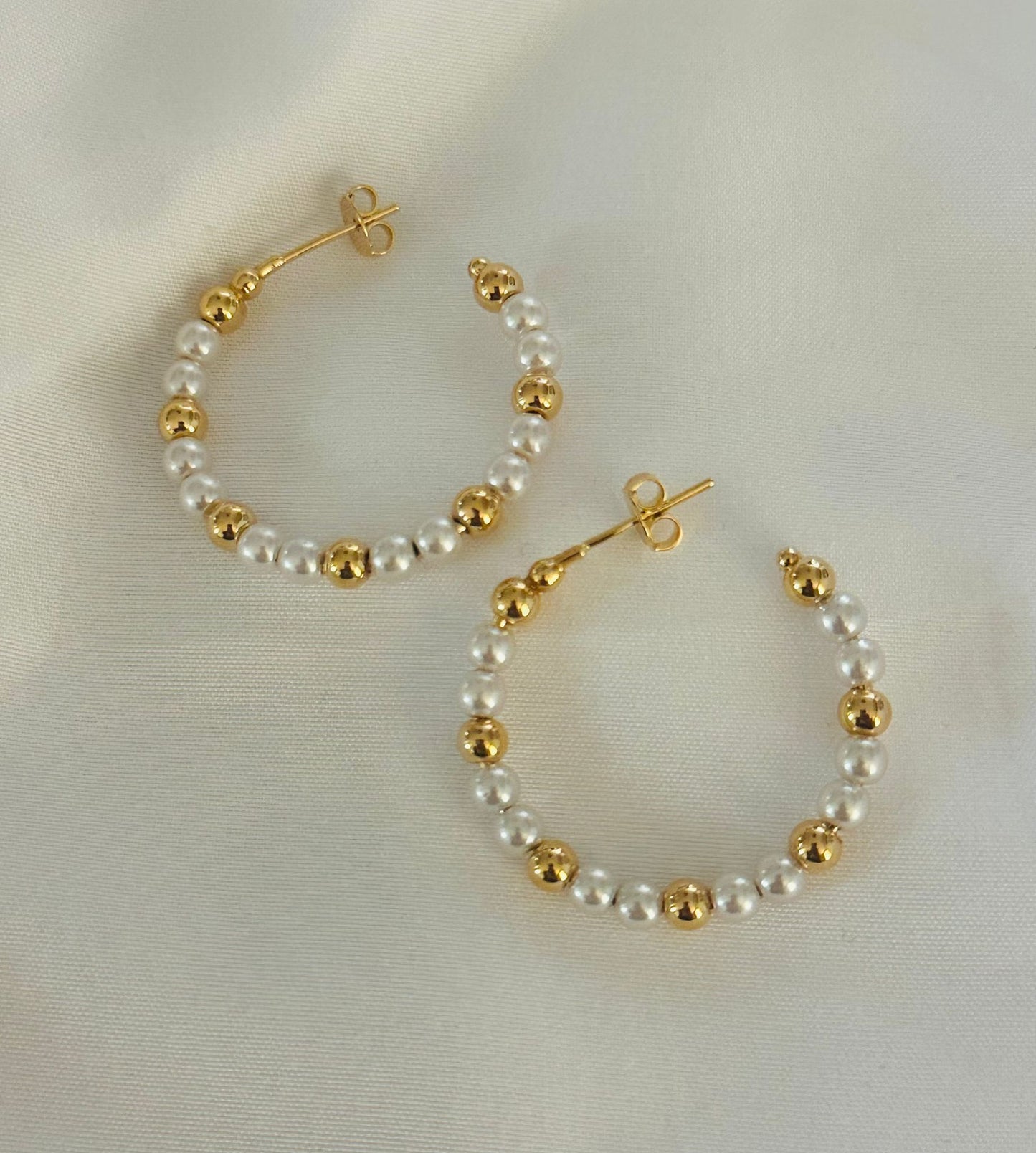 Pearl & Beads Hoops