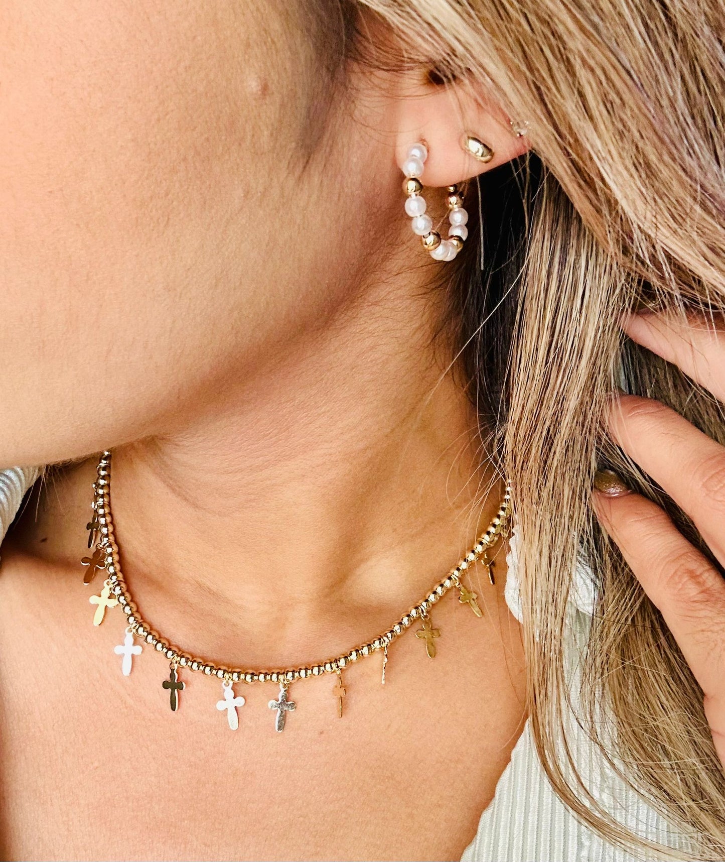 Pearl & Beads Hoops