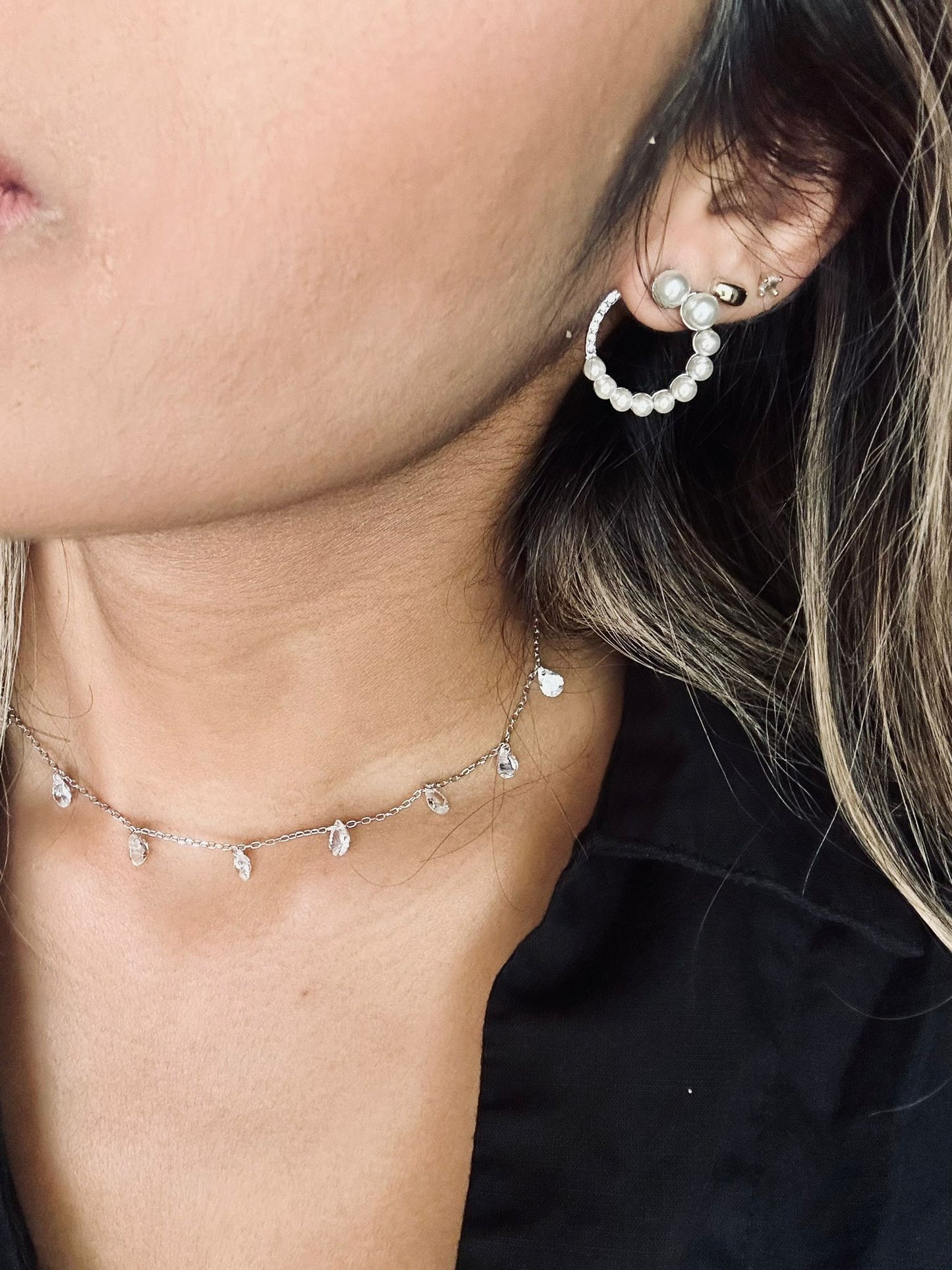 Moon Pearls Earrings