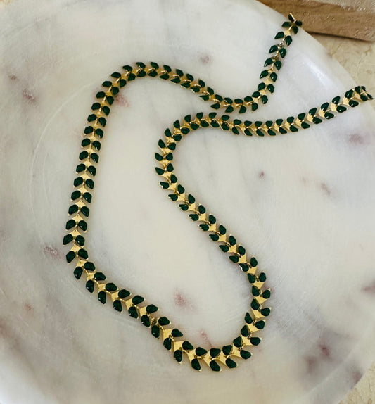 Green Leaf Necklace