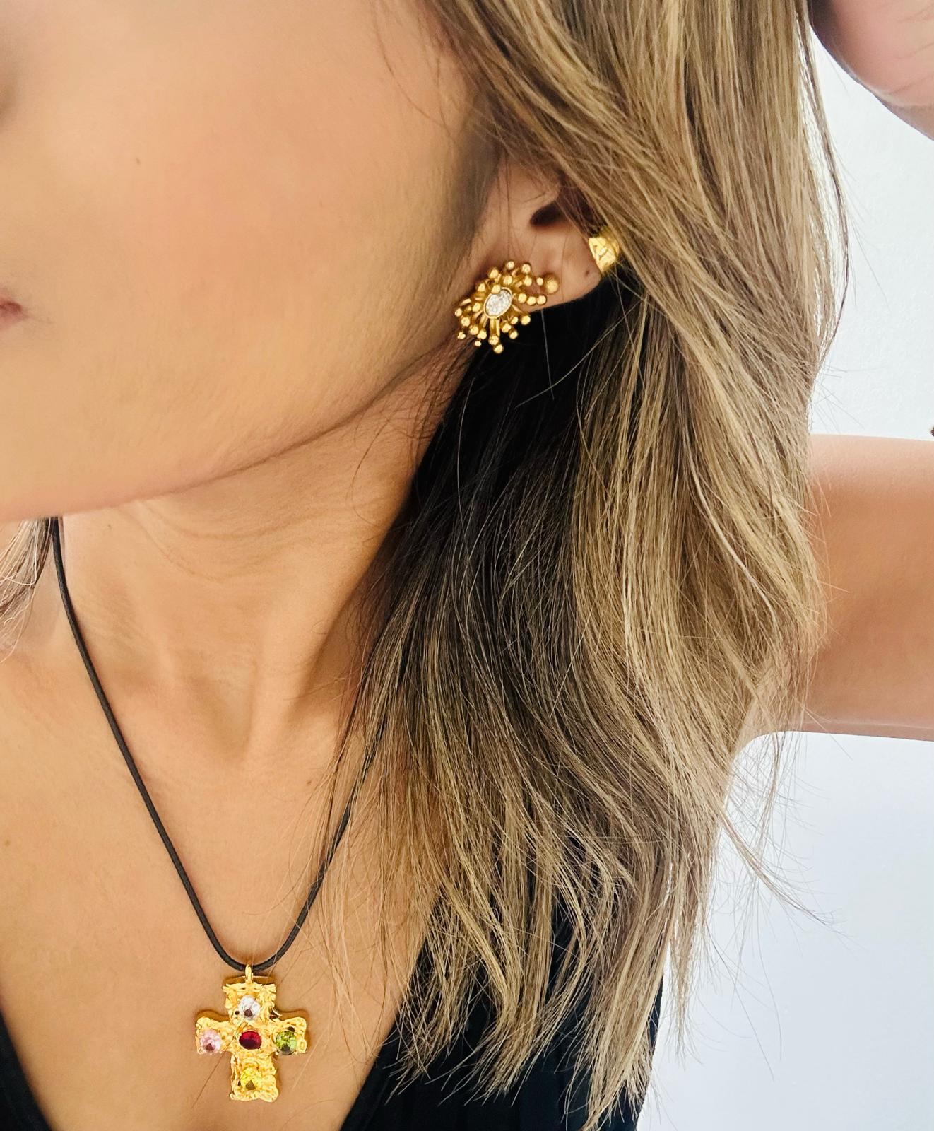 Moon Flower Earrings