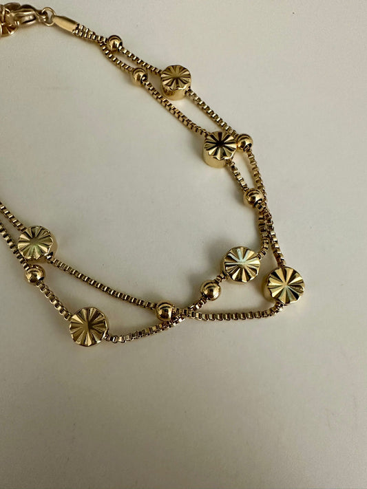 Geometric Simple Layered Bracelet