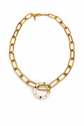 White Halo Link Necklace