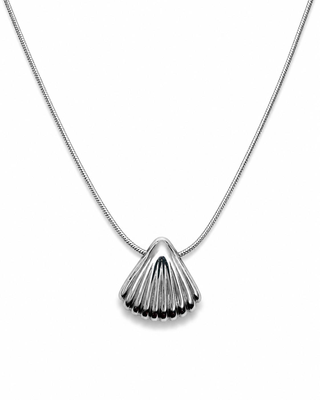 Silver Concha Necklace