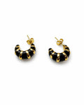 Black Croissant Earrings