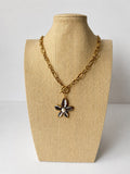 Two Tone Flower Necklace