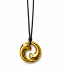 Black & Gold Circle Necklace