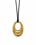 Black & Gold Oval Necklace