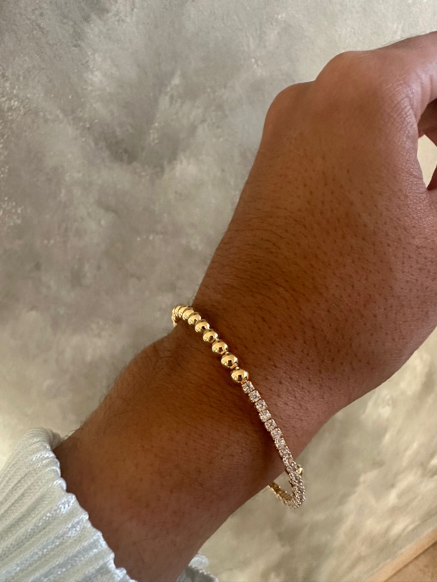 Beaded Zirconia Bracelet