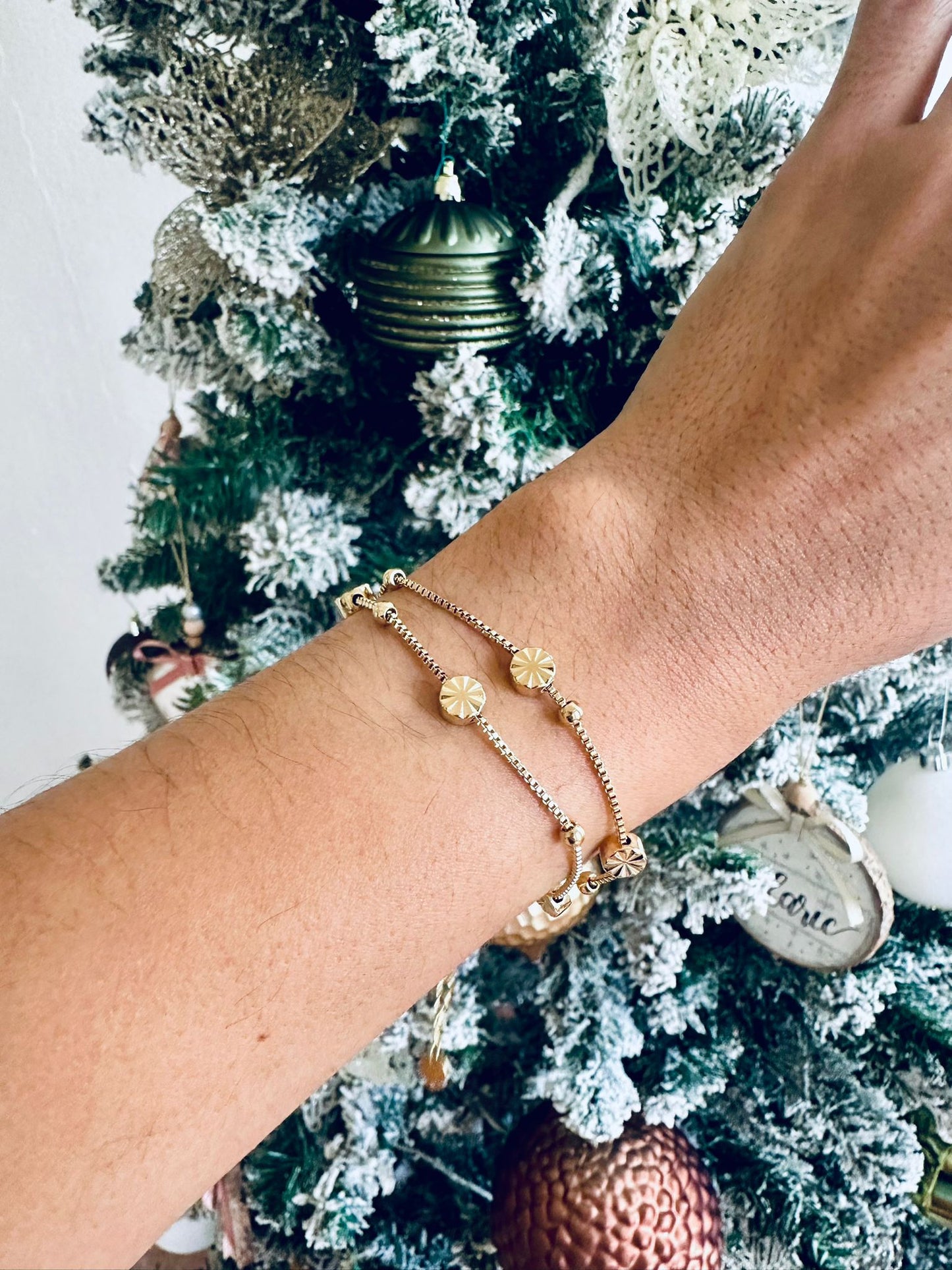 Geometric Simple Layered Bracelet