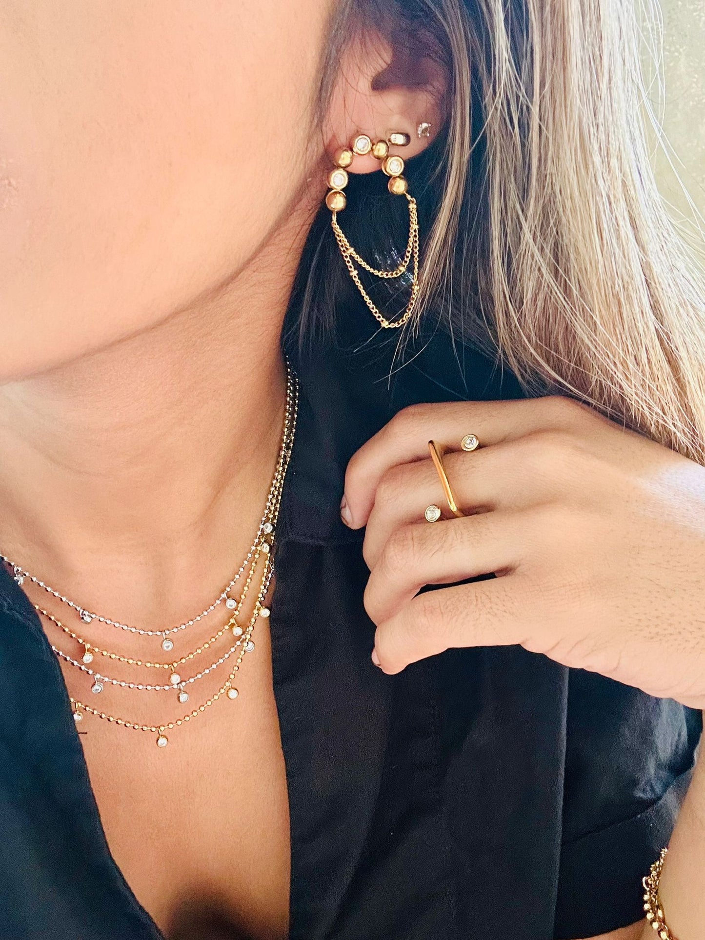 Zircon Doble Layered Necklace