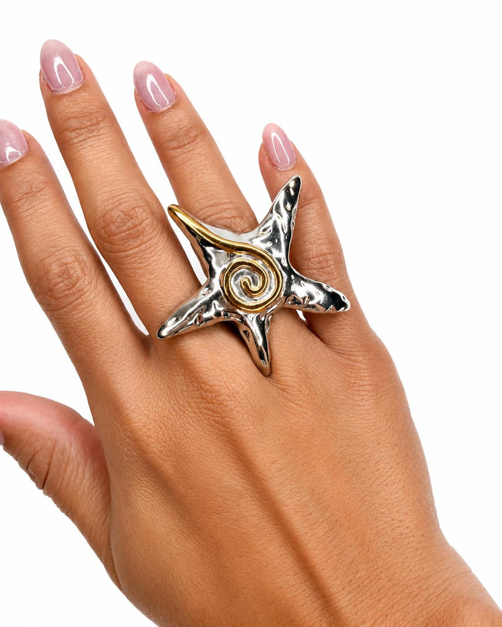 Silver Statement Starfish Ring