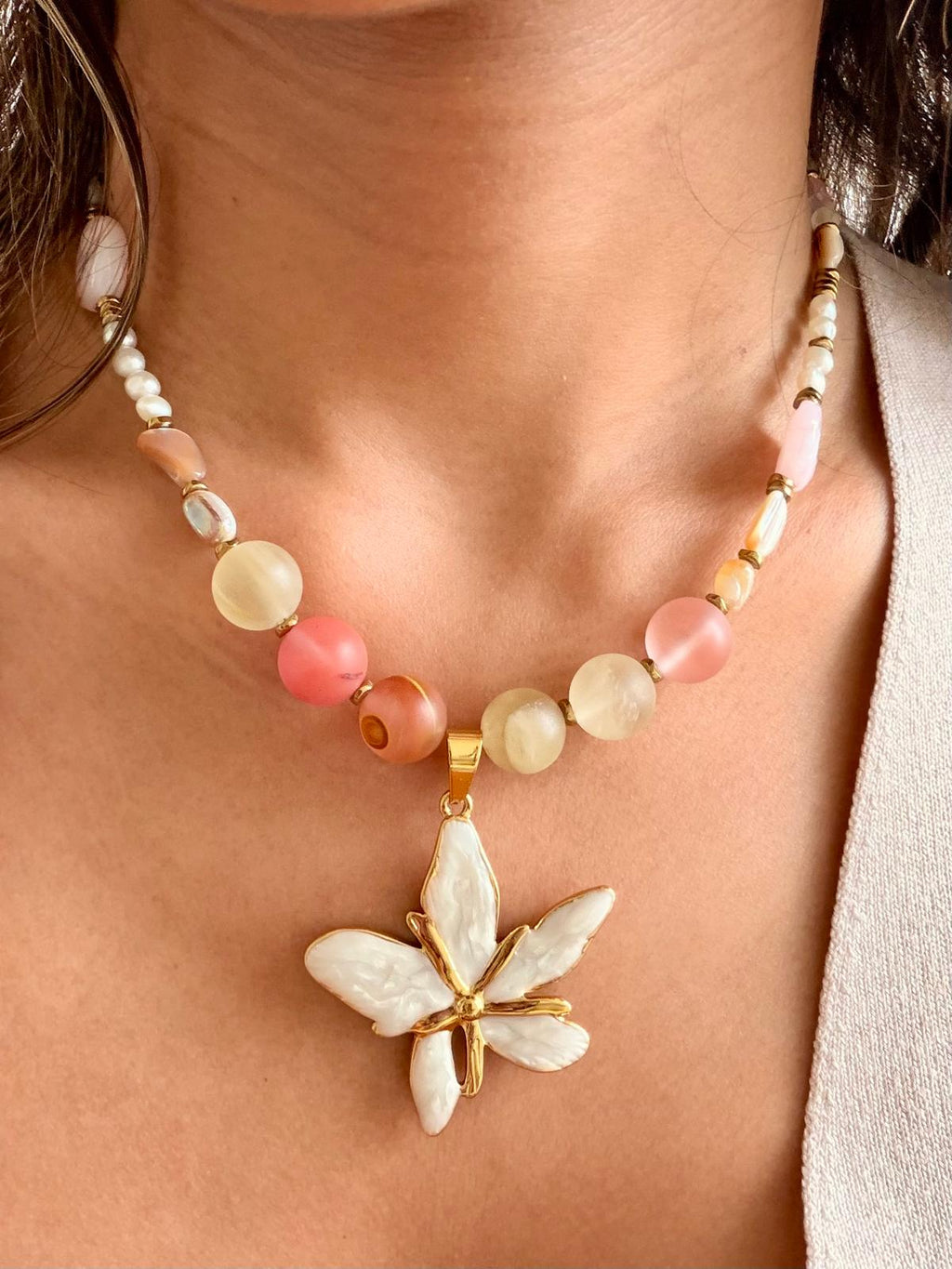 Pearl Flower Necklace
