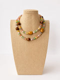 Boho Crystals & Wood Necklace