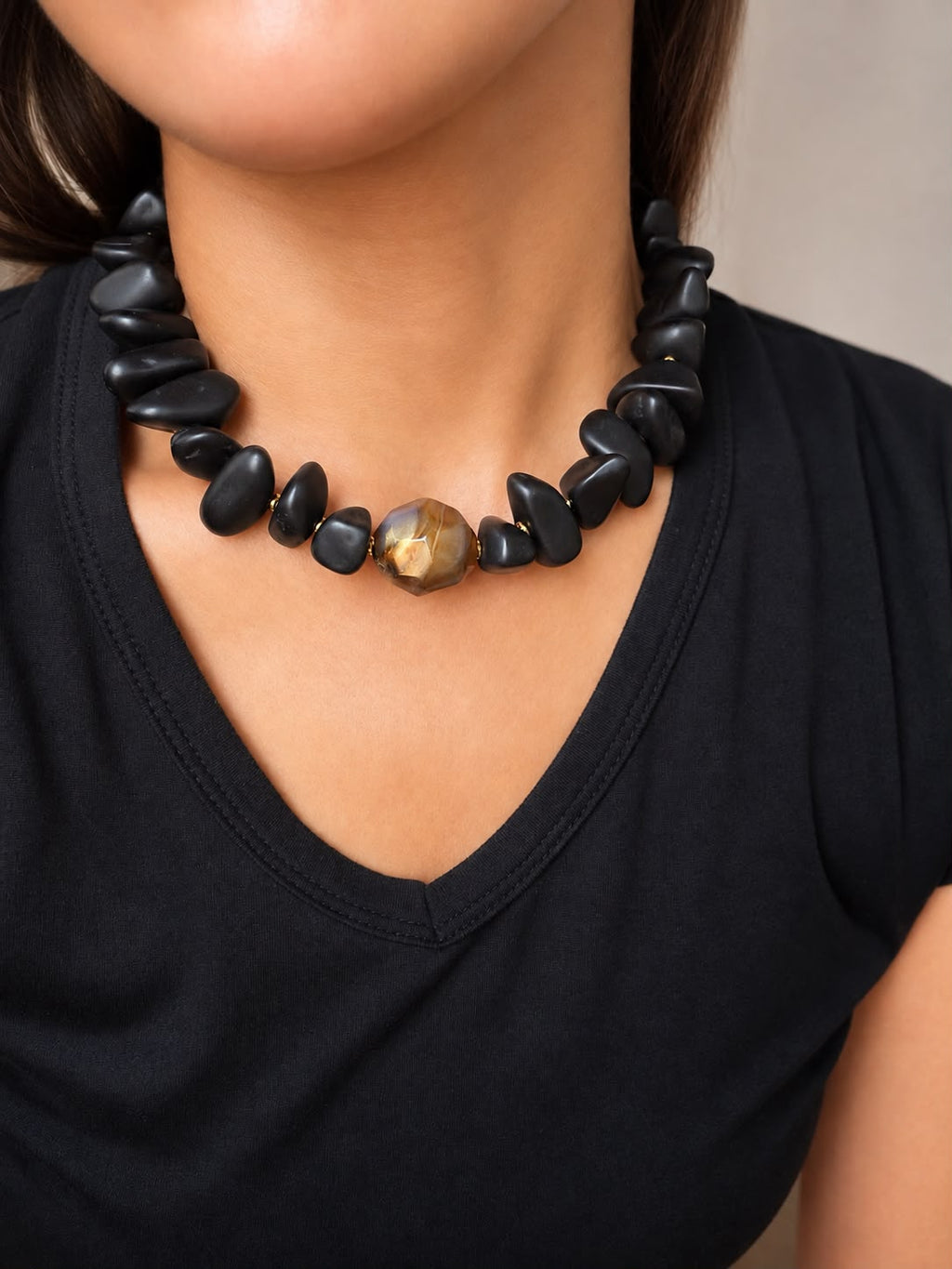 Ethnic Black Choker